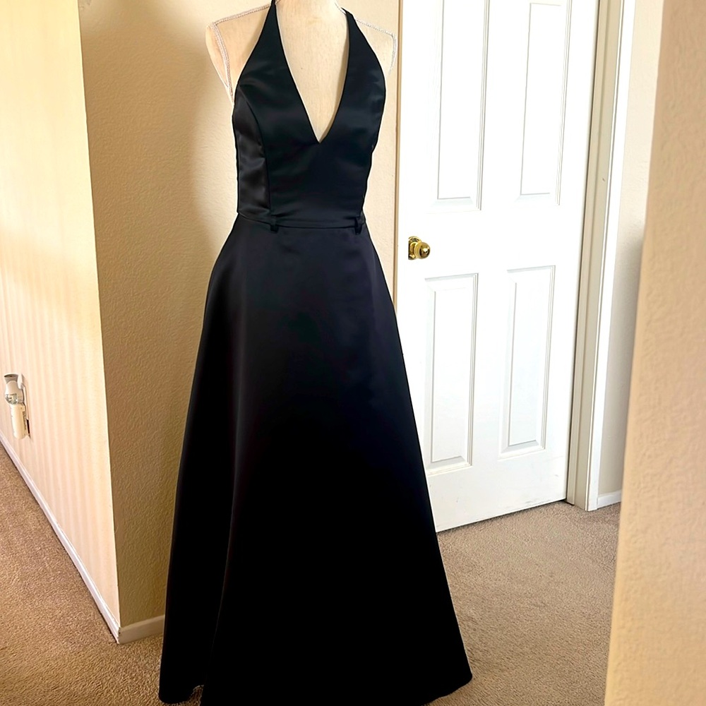 Long black evening gown